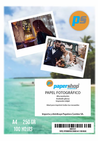 PAP FOTOG. GLOSS PS 21X29,7 250GR  X100H